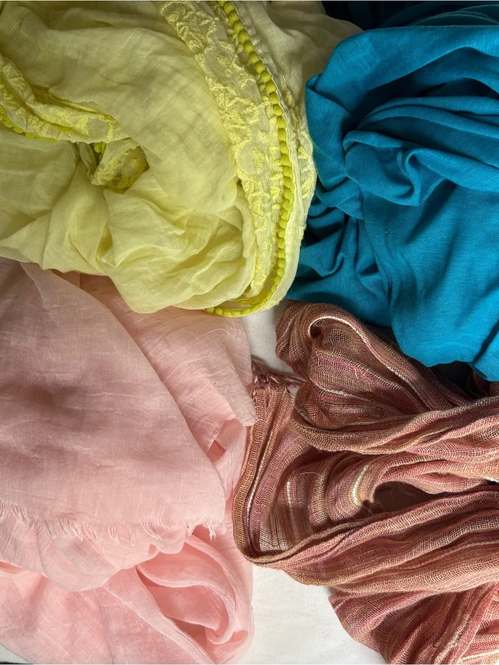 Bundle of 4Lightweight Multi-Color Women’s Scarves
